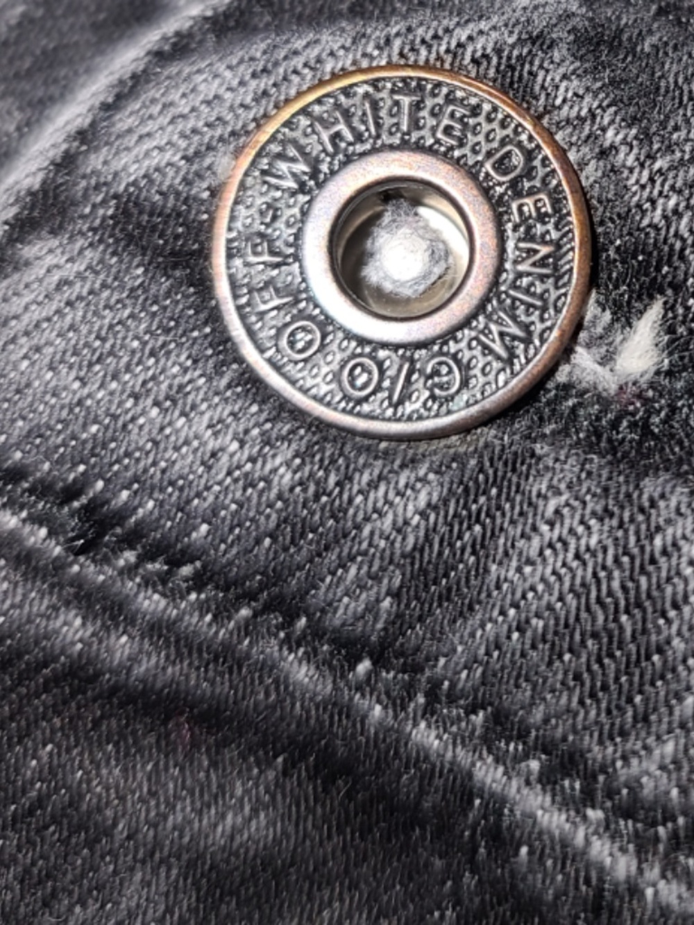 Off-White denim dark grey distressed jeans size 38 - Picture 9 of 9